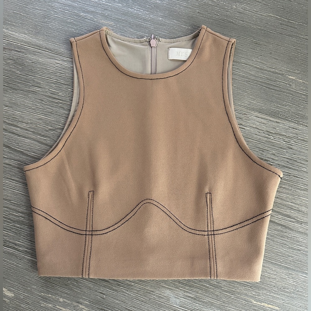 Meshki Tan crop Top size S
